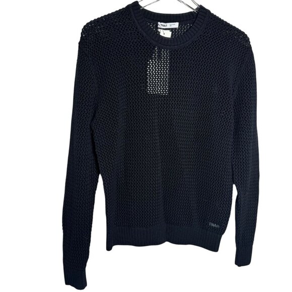 TNA Alameda Sweater Black mesh top womens size XS - Picture 1 of 9